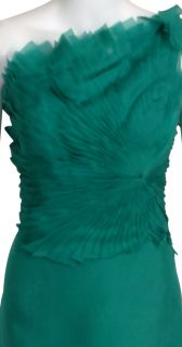 Angel Sanchez Innovative Emerald Silk Organza Full Length Eve Gown 