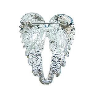 luxury angel wing brooch pin blue swarovski crystal