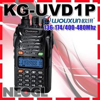 WOUXUN KG UVD1P DualBand Radio 136 174 400 480 MHz + Earpiece