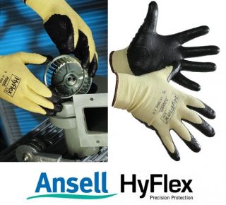 Pairs of Ansell Hyflex 11 500 Kevlar Nitrile Palm Coated Gloves 