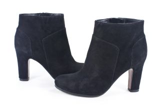   black suede bootie ankle boots brand new and in perfect condition