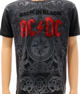 AC DC Angus Young rock roll Black Ice T shirt Sz M Back In Black