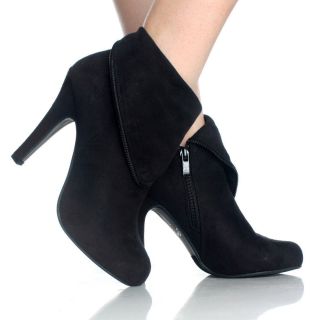 Black Ankle Booties Womens High Heel Boots Zipper Faux Suede Pumps 