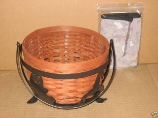 Longaberger Large Cauldron Halloween Basket Cinnamon combo with 