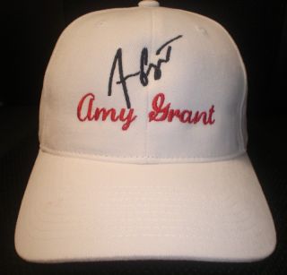 Amy Grant Cap Hat with Stitched Autograph