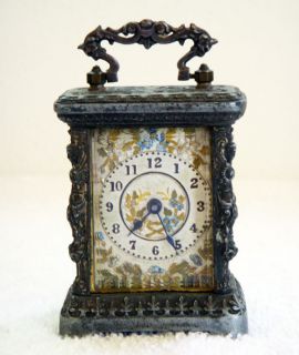 Antique Ansonia Ornate Victorian Carriage Clock
