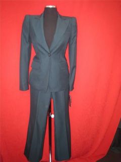 Anne Klein Pant Suit Peacock Green Size6 $280 Inseam 32 Modern Fit 