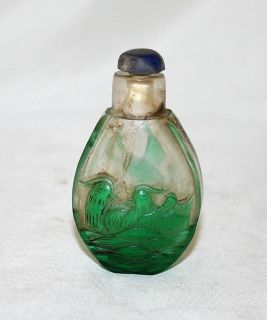Antique Cameo Glass Snuff Perfume Bottle France Circa 1930