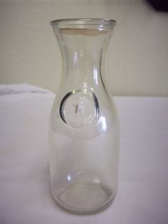Vintage Half Pint Glass Milk Bottle Embossed Since 1852