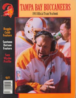 1993 Tampa Bay Buccaneers Yearbook Sam Wyche Cover
