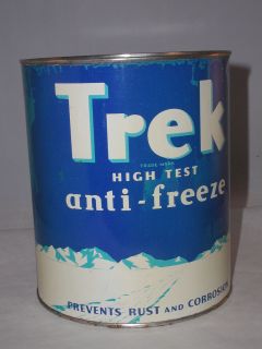 Vintage Trek Oil Tin Advertising Antifreeze 768 G