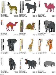 African Animals V 1 4x4 LD Machine Embroidery Designs