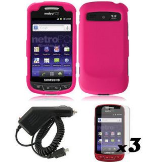   RUBBER HARD CASE COVER+CAR CHARGER FOR. Samsung VITALITY ADMIRE GM