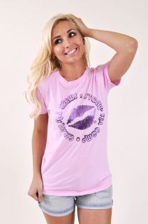 NEW WOMENS MARRIED TO THE MOB CRUSH ALL CREWS LIGHT PINK TEE T SHIRT 