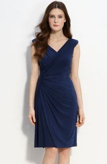 Adrianna Papell Side Twist Faux Wrap Jersey Cocktail Dress 10 $140 NWT