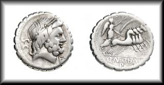 Antonia 1 JUPITER / VICTORY 4 HORSE CHARIOT ROMAN Republic Silver 