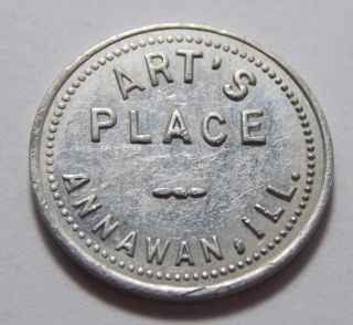 Arts Place Annawan IL Vintage Aluminum Good for Token