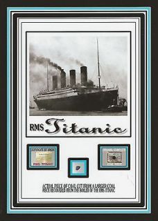 piece of genuine original coal from the titanic w coa