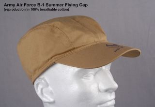 Army Air Force B 1 Summer Flying Cap (reproduction)   WW2 pilots cap 
