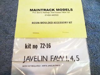   JAVELIN FAW 1,4,5 RESIN KIT & NEW GLOSTER JAVELIN AIRFIX 1/72 MODEL