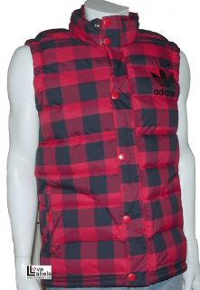 Adidas Originals AC Mens Check Bodywarmer Gilet Padded Jacket Vest 