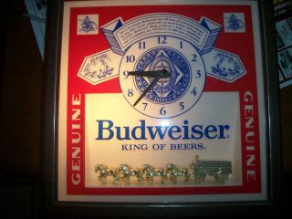 vintage budweiser beer bar clock  144 99