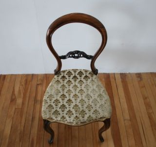 Antique Victorian Balloon Back Chair Rosewood Louis Dining