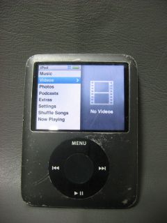 8GB Apple iPod Nano 3rd Gen (Fat) Black/ Player/Fully Functional