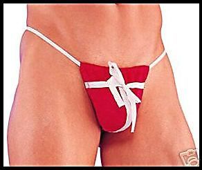 FREE POST New Novelty sexy unwrap my package mens g string thong gift 