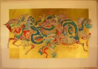 Guillaume Azoulay LAnee Du Dragon 23K Gold Serigraph Printers Proof 