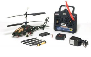 Apache AH 64 Feral Beast 4CH RC Helicopter with 2 4GHz Remote Control 
