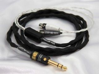 Audeze LCD 2 8ft silver SPC cable with 6.3mm Viablue and others 