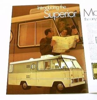 1970 70 superior motorhome rv brochure 22ft 