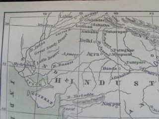 1856 Newcomb Antique Map Indian Archipelago Hindustan