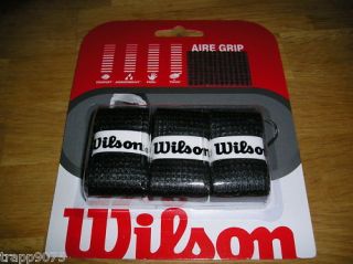 wilson aire overgrip for tennis 3 pack black time left