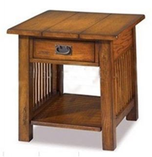 New Style Antique Wood End Table w Drawer