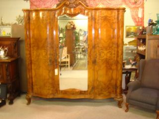 amazing burl walnut armoire from italy this is not a