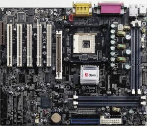 Aopen Intel 850 socket 478 rambus p4 motherboard with 5 pci 1 agp AX4T 