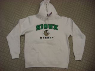 Und North Dakota Fighting Sioux Sweatshirt Hoody White Team Edition 