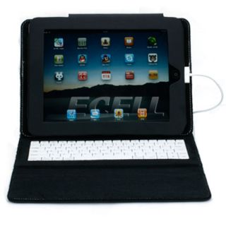   LEATHER CASE COVER AND STAND WITH BUILT IN KEYBOARD FOR APPLE iPAD