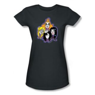 Archie Comics Meets Kiss 4 Heads Rock Band Juniors Babydoll T Shirt 