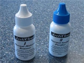 Arctic Silver ArctiClean 1 & 2 ACN 60ML Thermal Paste Remover Purifier 