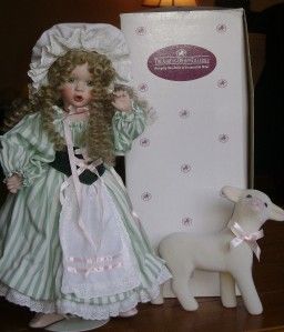 Ashton Drake Galleries 1993 Little Bo Peep Porcelain Doll w/ Sheep
