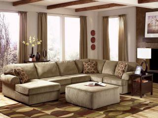 Ashley Furniture Vista Cappuccino Sectional Sofa Ottoman 68405 16 34 
