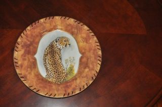 RARE Lynn Chase 1995 African Animal Portraits Cheetah 9 Plate 