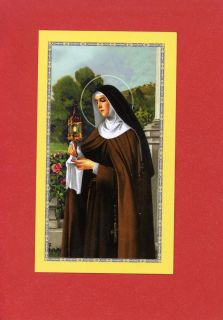St Clare of Assisi Religious Holy Card Prayer Card Autom