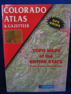 Colorado Atlas & Gazetteer DeLorme treasure hunting metal detecting 