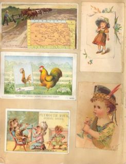 1880s Album Sheet of Cards Arbuckle Kansas Bufford More
