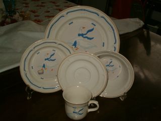 Newcor Countryside Duck Geese Aunt Rhody Dinnerware Svc Set for 4 (20 