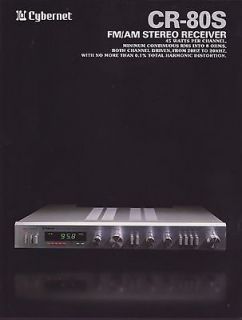 original cybernet cr 80s receiver sales brochure b time left